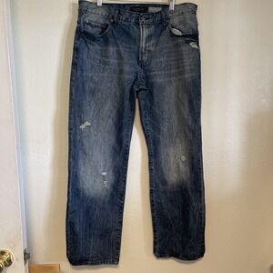 Aeropostale Men's Jeans Straight Size 36x32 Distressed